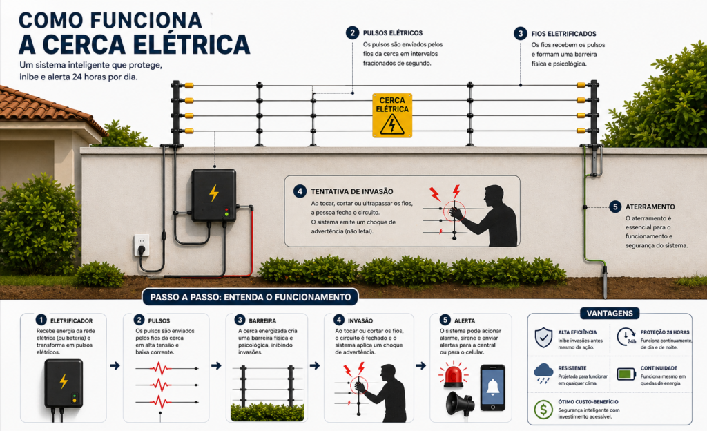 Como funciona a cerca eletrica