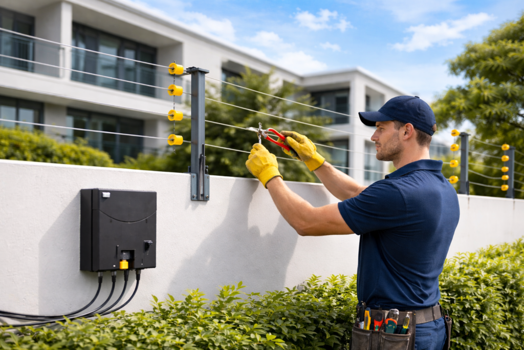 cerca elétrica residencial instalada